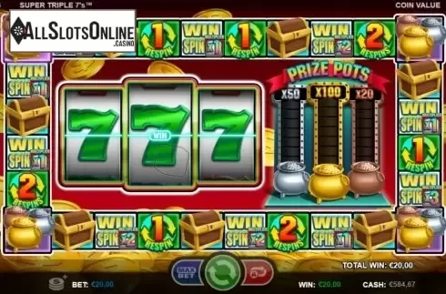 Win Screen 3. Super Triple 7's from Betsson Group