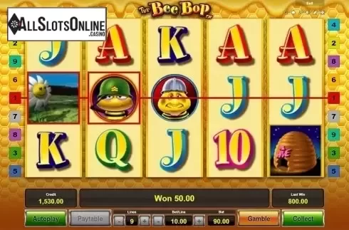 Win screen 2. The Bee Bop from Novomatic