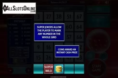 Paytable 4. The Chase Slingo from Slingo Originals
