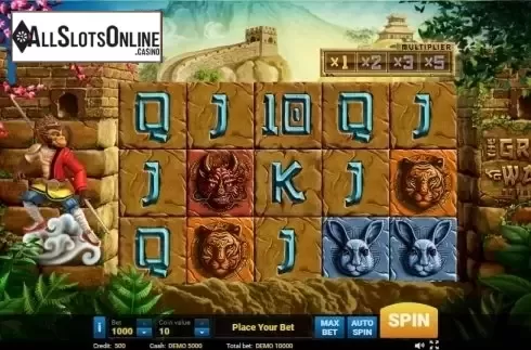 Reel screen. The Great Wall Treasure from Evoplay Entertainment