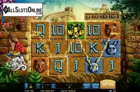 Wild Win screen. The Great Wall Treasure from Evoplay Entertainment