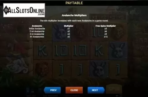 Paytable 3. The Great Wall Treasure from Evoplay Entertainment