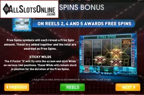 Screen5. The X Factor Jackpot from Ash Gaming