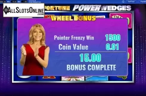 Win Bonus Game screen
