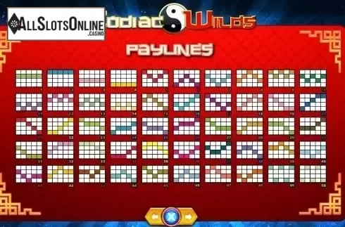 Paytable 2. Zodiac Wilds from TOP TREND GAMING