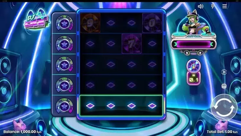 DJ Cat slot screenshot 1