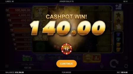 Joker Gold 7s slot screenshot 5