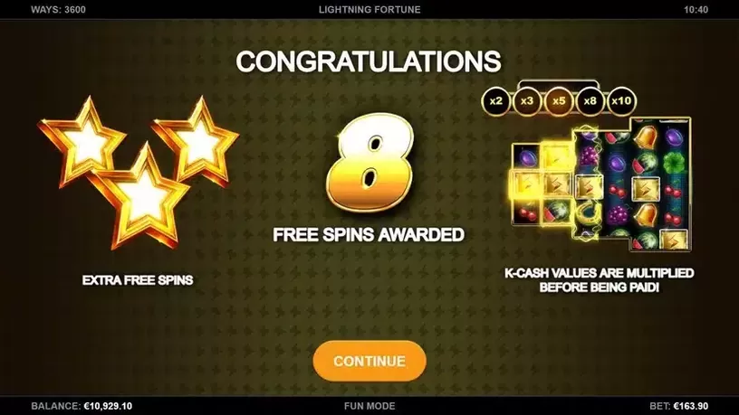 Lightning Fortune slot screenshot 3
