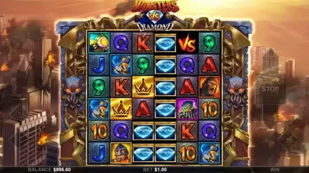 Monsters Vs Diamonds slot screenshot 3