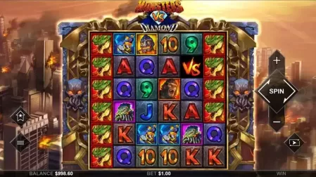 Monsters Vs Diamonds slot screenshot 2