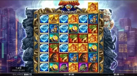 Monsters Vs Diamonds slot screenshot 7