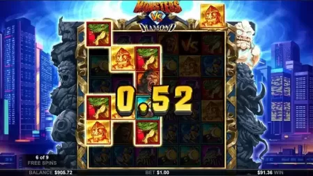 Monsters Vs Diamonds slot screenshot 6