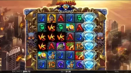 Monsters Vs Diamonds slot screenshot 4