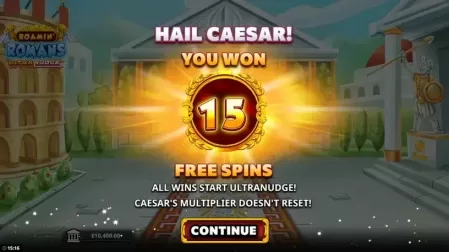 Roamin Romans Ultranudge slot screenshot 2
