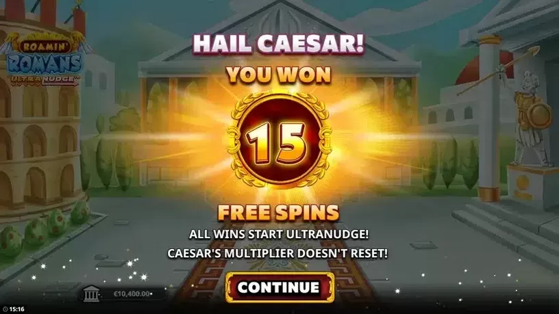 Roamin Romans Ultranudge slot screenshot 2