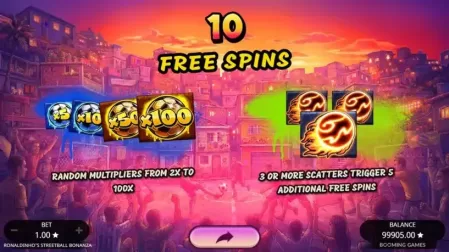 Ronaldinho’s Streetball Bonanza slot screenshot 3