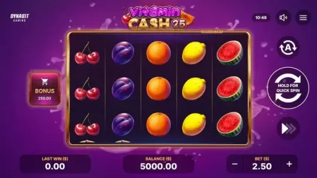 Vitamin Cash 25 slot screenshot 1