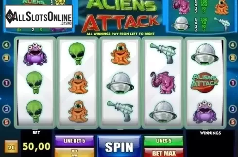 Game Workflow screen . Aliens Attack from iSoftBet