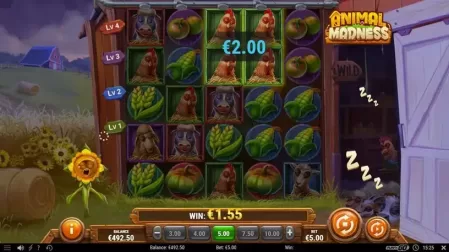 Animal Madness slot screenshot 2