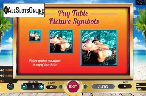 Paytable 2. Bikini Angels from BetConstruct