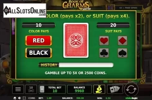 Gamble. Book of Charms from StakeLogic
