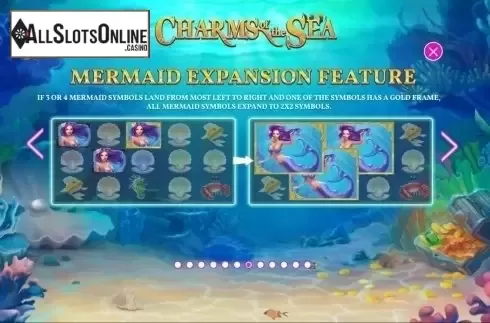 Paytable 7. Charms of the Sea from Playtech