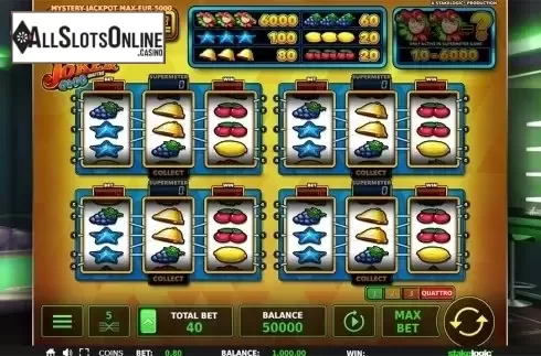 Reels screen 2. Classic Joker 6000 Quattro from StakeLogic