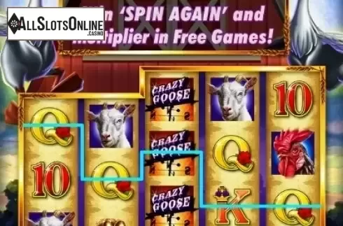 Win Screen . Crazy Goose from Ainsworth