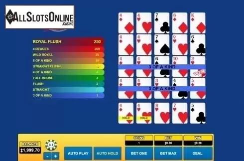 Game Screen. Deuces Wild (Habanero) from Habanero