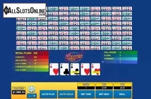 Game Screen. Deuces Wild (Habanero) from Habanero