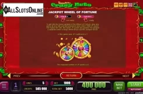 Jackpot. Double Crazy Nuts from Belatra Games