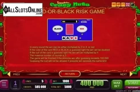 Risk 2. Double Crazy Nuts from Belatra Games