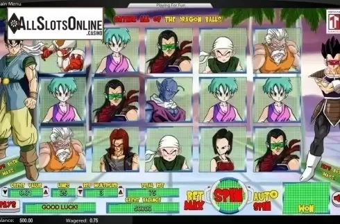 Reel Screen. Dragon Ball Reels from TOP TREND GAMING
