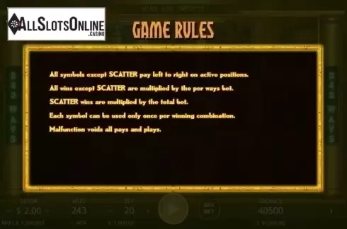 Game Rules. Egyptian Mythology from KA Gaming