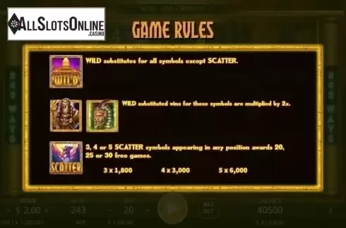Features. Egyptian Mythology from KA Gaming