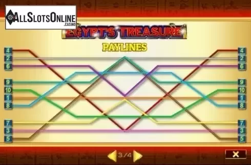 Paylines. Egypts Treasure from Givme Games