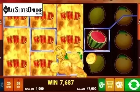 Win Screen. Explodiac Maxi Play from Gamomat