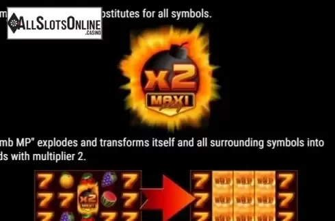 Paytable 2. Explodiac Maxi Play from Gamomat