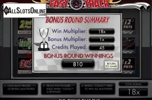 Bonus Game 2. Fast Track from Amaya