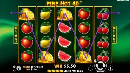 Fire Hot 40 slot screenshot 3