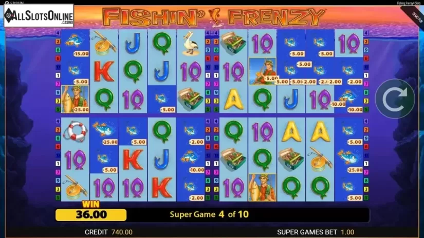 Free Spins 3. Fishin Frenzy Power 4 Slots from Blueprint