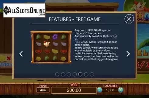 Paytable 5. Fruits Bar (Dragoon Soft) from Dragoon Soft