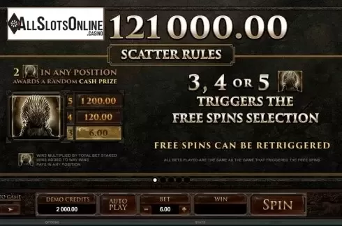 Screen2. Game of Thrones 243 Ways from Microgaming