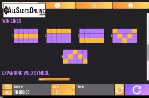Pay Lines screen