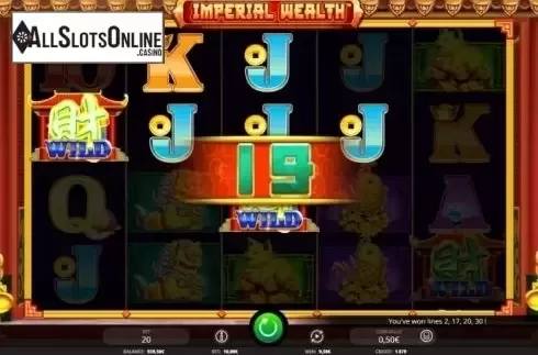Win Screen. Imperial Wealth from iSoftBet