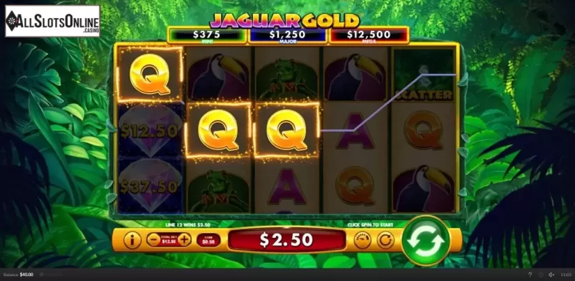Win screen. Jaguar Gold from Skywind Group