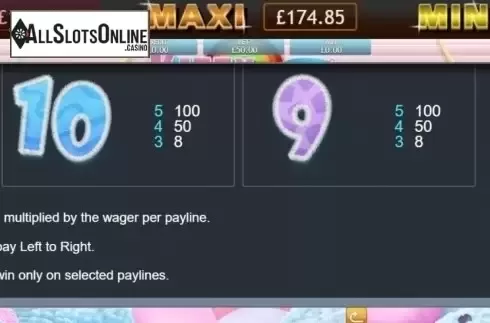 Paytable. Kitty Payout Jackpot from Eyecon