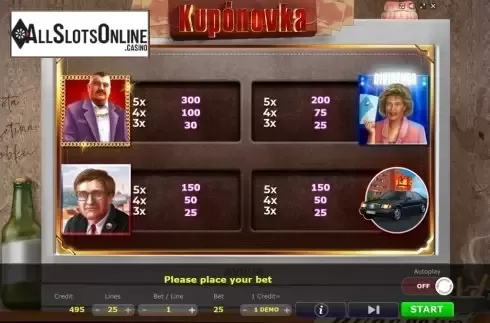 Symbols. Kuponovka from Five Men Games