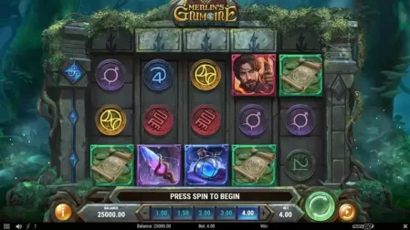 Merlin’s Grimoire slot screenshot 1