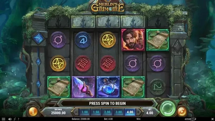 Merlin’s Grimoire slot screenshot 1